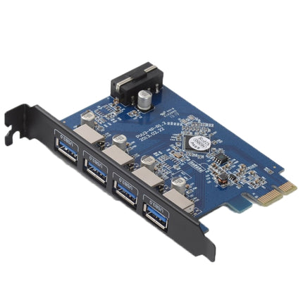 ORICO PVU3-4P 4 Ports USB3.0 PCI Express Card for Desktop(Black)-garmade.com