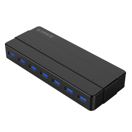 ORICO H7928-U3 ABS Material Desktop 7 Ports USB 3.0 HUB with 1m Cable(Black)-garmade.com