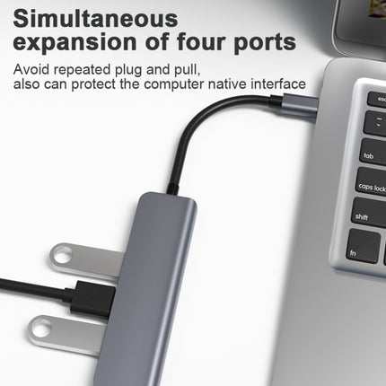 2008N 4 In 1 USB 3.0 x3 + HDMI Multi-function Intelligent Type-C / USB-C HUB Docking Station-garmade.com