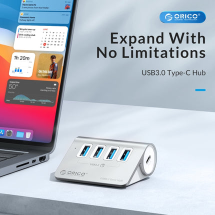 ORICO M3UT3 3-port USB 3.2 HUB with Card Reader (Silver)-garmade.com