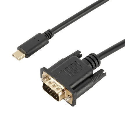 TC026 1.8m 1080P USB-C / Type-C Male to VGA Male Adapter Cable-garmade.com