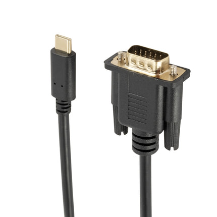 TC026 1.8m 1080P USB-C / Type-C Male to VGA Male Adapter Cable-garmade.com