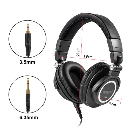 Yanmai D98 Professional Recording Monitor Headphone (Black)-garmade.com