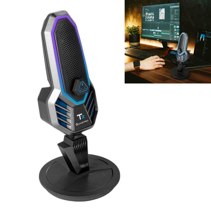 Yanmai T2 USB Gaming Condenser Microphone with RGB Lighting-garmade.com