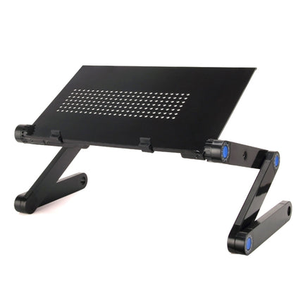 Portable 360 Degree Adjustable Foldable Aluminium Alloy Desk Stand for Laptop / Notebook, without CPU Fans & Mouse Pad(Black)-garmade.com