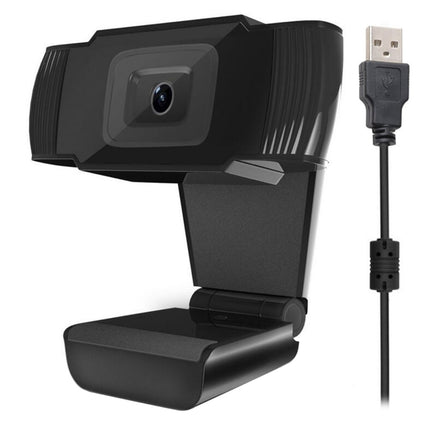 HXSJ A870 480P Pixels HD 360 Degree WebCam USB 2.0 PC Camera with Microphone Cable Length: 1.4m(Black)-garmade.com