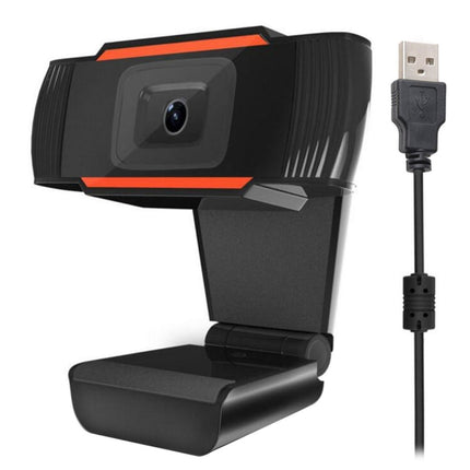 A870 480P Pixels HD 360 Degree WebCam USB 2.0 PC Camera with Microphone Cable Length: 1.4m(Orange)-garmade.com