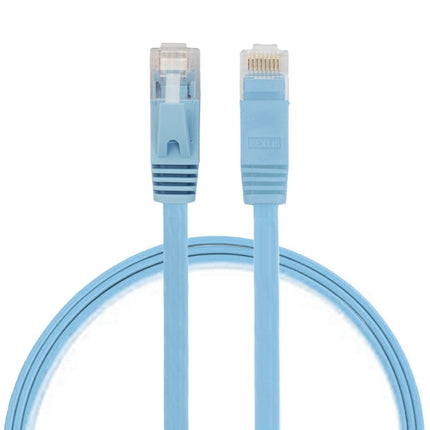 0.5m CAT6 Ultra-thin Flat Ethernet Network LAN Cable, Patch Lead RJ45 (Blue)-garmade.com