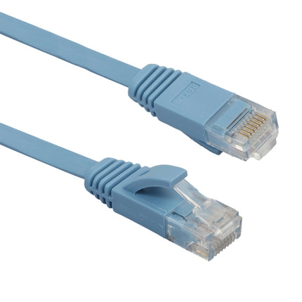 0.5m CAT6 Ultra-thin Flat Ethernet Network LAN Cable, Patch Lead RJ45 (Blue)-garmade.com