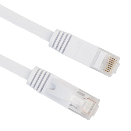 0.5m CAT6 Ultra-thin Flat Ethernet Network LAN Cable, Patch Lead RJ45 (White)-garmade.com