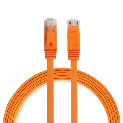 1m CAT6 Ultra-thin Flat Ethernet Network LAN Cable, Patch Lead RJ45 (Orange)-garmade.com