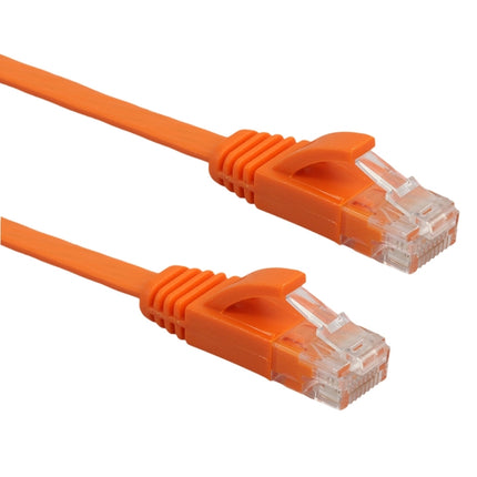 1m CAT6 Ultra-thin Flat Ethernet Network LAN Cable, Patch Lead RJ45 (Orange)-garmade.com
