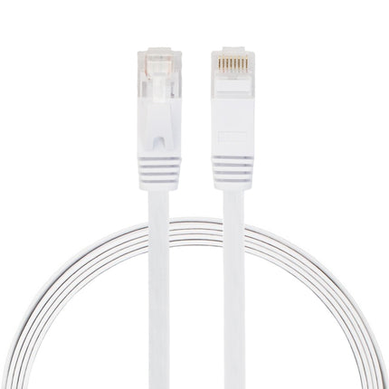 1m CAT6 Ultra-thin Flat Ethernet Network LAN Cable, Patch Lead RJ45 (White)-garmade.com