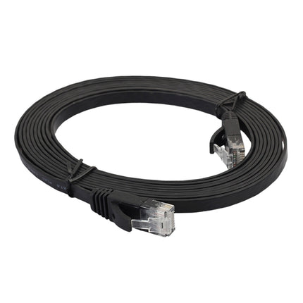 1.8m CAT6 Ultra-thin Flat Ethernet Network LAN Cable, Patch Lead RJ45 (Black)-garmade.com