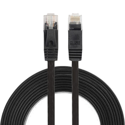 3m CAT6 Ultra-thin Flat Ethernet Network LAN Cable, Patch Lead RJ45 (Black)-garmade.com