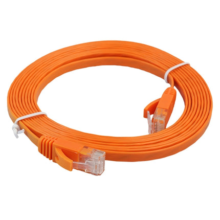 3m CAT6 Ultra-thin Flat Ethernet Network LAN Cable, Patch Lead RJ45 (Orange)-garmade.com