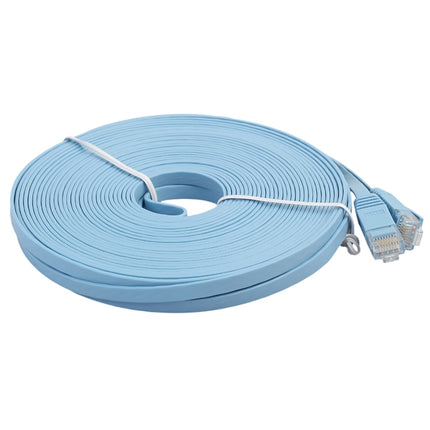 10m CAT6 Ultra-thin Flat Ethernet Network LAN Cable, Patch Lead RJ45 (Blue)-garmade.com
