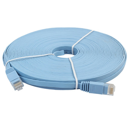 15m CAT6 Ultra-thin Flat Ethernet Network LAN Cable, Patch Lead RJ45 (Blue)-garmade.com