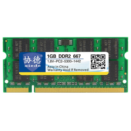 XIEDE X024 DDR2 667MHz 1GB General Full Compatibility Memory RAM Module for Laptop-garmade.com