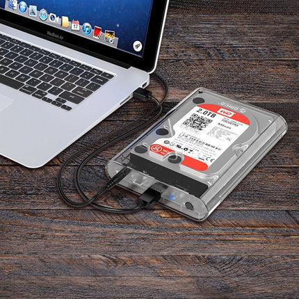 ORICO 3139U3 3.5 inch SATA HDD USB 3.0 Micro B External Hard Drive Enclosure Storage Case(Transparent)-garmade.com