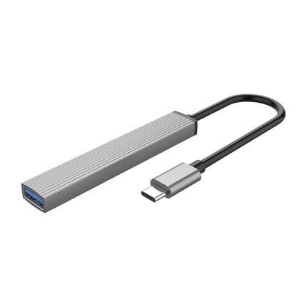 ORICO-AH-13-GY-BP USB 3.0 x 1 + USB 2.0 x 3 to USB-C / Type-C HUB Adapter-garmade.com