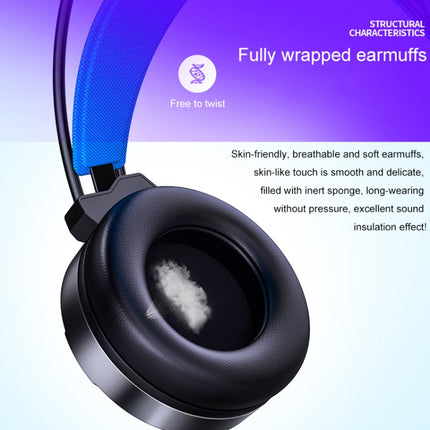 YINDIAO Q3 USB + Dual 3.5mm Wired E-sports Gaming Headset with Mic & RGB Light, Cable Length: 1.67m(Black)-garmade.com