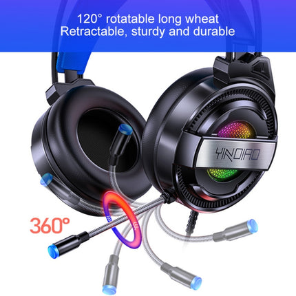 YINDIAO Q3 USB + Dual 3.5mm Wired E-sports Gaming Headset with Mic & RGB Light, Cable Length: 1.67m(Pink)-garmade.com