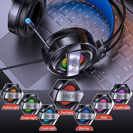 YINDIAO Q3 USB Wired E-sports Gaming Headset with Mic & RGB Light, Cable Length: 1.67m (Black)-garmade.com