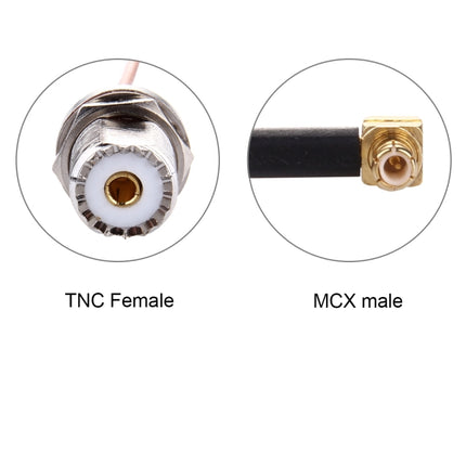 15cm UHF Female to MCX Male 90 Degree Elbow RG316 Cable-garmade.com