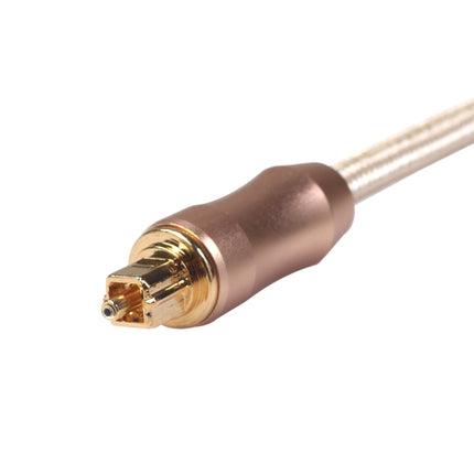 QHG02 SPDIF Toslink Gold-plated Fiber Braided Optic Audio Cable, Length: 1m-garmade.com
