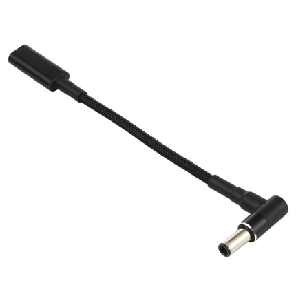 PD 100W 18.5-20V 6.0 x 0.6mm Elbow to USB-C / Type-C Adapter Nylon Braid Cable-garmade.com