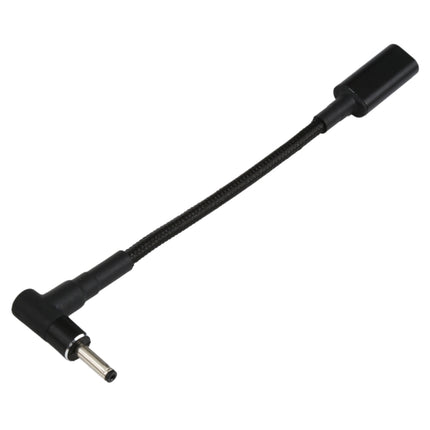 PD 100W 18.5-20V 3.0 x 1.0mm Elbow to USB-C / Type-C Adapter Nylon Braid Cable-garmade.com