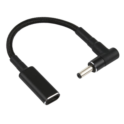PD 100W 18.5-20V 4.0 x 1.35mm Elbow to USB-C / Type-C Adapter Nylon Braid Cable-garmade.com