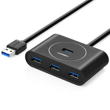 UGREEN Portable Super Speed 4 Ports USB 3.0 HUB Cable Adapter, Not Support OTG, Cable Length: 2m(Black)-garmade.com