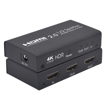 AYS-12V20 HDMI 2.0 1x2 4K Ultra HD Switch Splitter(Black)-garmade.com