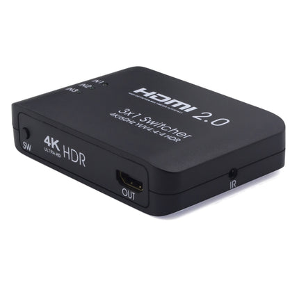 AYS-31V20 HDMI 2.0 3x1 4K Ultra HD Switch Splitter(Black)-garmade.com