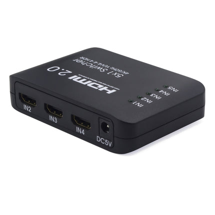AYS-51V20 HDMI 2.0 5x1 4K Ultra HD Switch Splitter(Black)-garmade.com