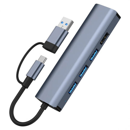 BYL-2208 5 in 2 USB + USB-C / Type-C to USB Multifunctional Docking Station HUB Adapter-garmade.com