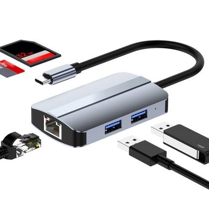 BYL-2112 5 in 1 USB-C / Type-C to USB Multifunctional Docking Station HUB Adapter-garmade.com