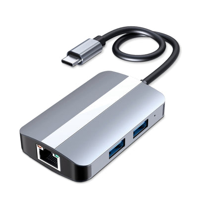 BYL-2112 5 in 1 USB-C / Type-C to USB Multifunctional Docking Station HUB Adapter-garmade.com