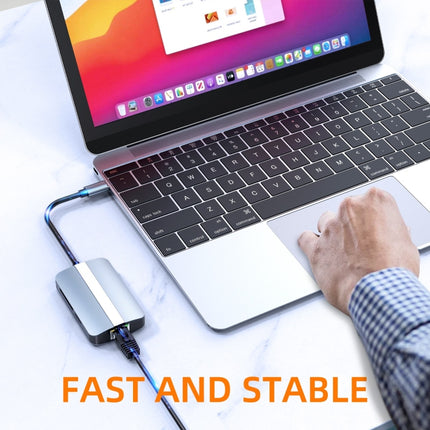 BYL-2112 5 in 1 USB-C / Type-C to USB Multifunctional Docking Station HUB Adapter-garmade.com