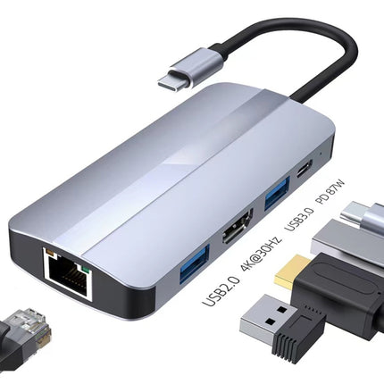 BYL-2109 5 in 1 USB-C / Type-C to USB Multifunctional Docking Station HUB Adapter-garmade.com