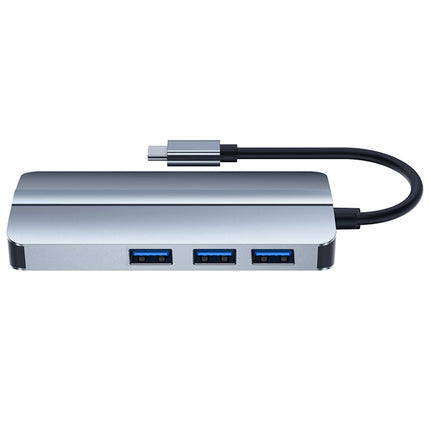 BYL-2209 6 in 1 USB-C / Type-C to USB Multifunctional Docking Station HUB Adapter-garmade.com