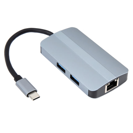 BYL-2203 6 in 1 USB-C / Type-C to USB Multifunctional Docking Station HUB Adapter-garmade.com