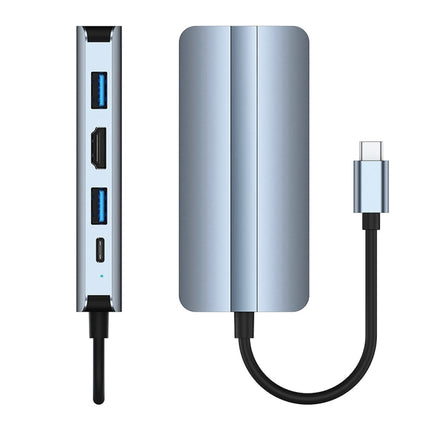 BYL-2205 8 in 1 USB-C / Type-C to USB Multifunctional Docking Station HUB Adapter-garmade.com