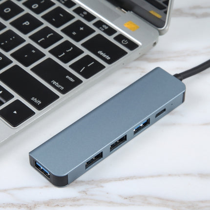 BYL-2301 5 in 1 USB-C / Type-C to USB Multifunctional Docking Station HUB Adapter-garmade.com