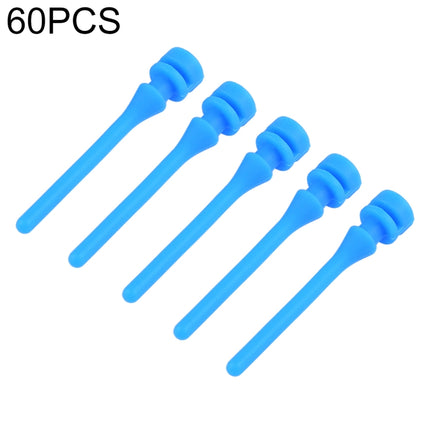 60 PCS 40mm Anti Vibration Soft Damping Nail Rubber Silicone Computer Fan Screw (Blue)-garmade.com