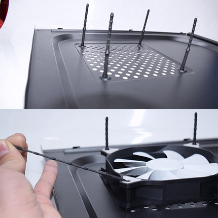4 PCS 65mm Anti Vibration Soft Damping Nail Rubber Silicone Computer Fan Screw (Black)-garmade.com