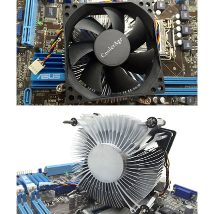 4Pin CPU Cooler Mute Silent Fan Heat Sink for Intel 1155 / 1151 / i3 / i5-garmade.com