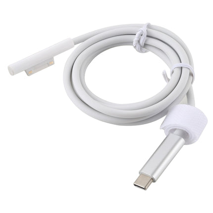 Surface Pro 7 / 6 / 5 to USB-C / Type-C Male Interfaces Power Adapter Charger Cable for Microsoft Surface Pro 7 / 6 / 5 / 4 / 3 / Microsoft Surface Go(White)-garmade.com